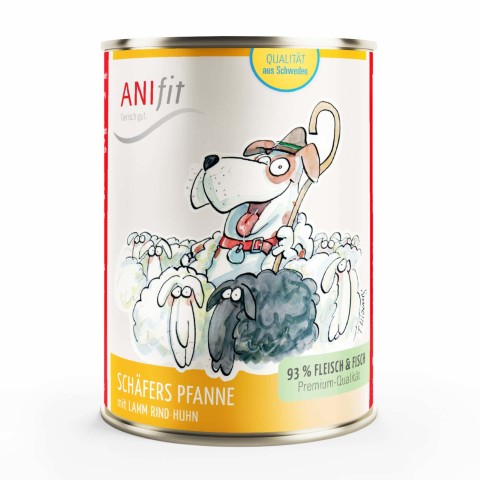 Hund Nassfutter Schäfers Pfanne 400g 6 Stück -1- Anifit