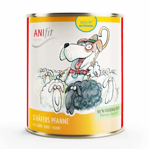 Hund Nassfutter Schäfers Pfanne 810g 6 Stück -1- Anifit