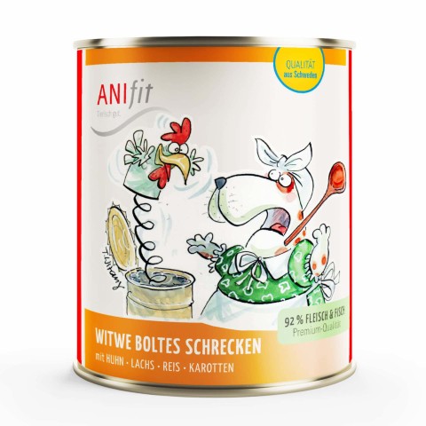 Hund Nassfutter Witwe Boltes Schrecken 810g 6 Stück -1- Anifit