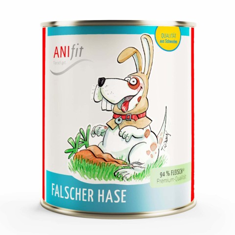 Hund Nassfutter Falscher Hase 810g 6 Stück -1- Anifit