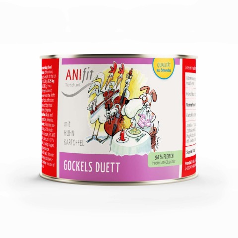 Hund Nassfutter Gockels Duett 200g 6 Stück -1- Anifit