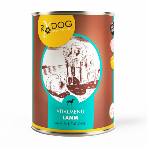 Hund Nassfutter RyDog Vitalmenü Lamm 400g 6 Stück -1- Anifit