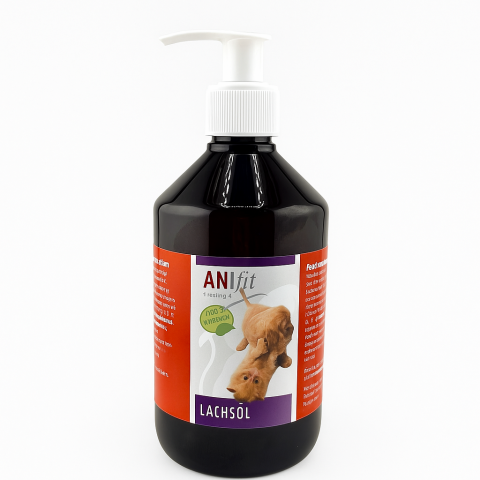 Hund Katze B.A.R.F. Nahrungsergänzungen Lachsöl 500 ml 1 Stück -1- Anifit