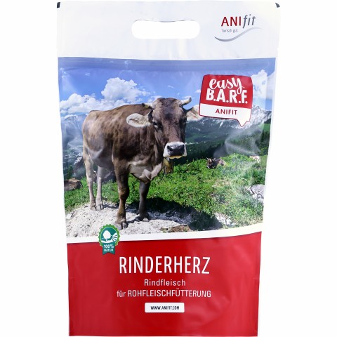 Hund Katze B.A.R.F. Easy Barf Rinderherzen 350g 1 Stück -1- Anifit