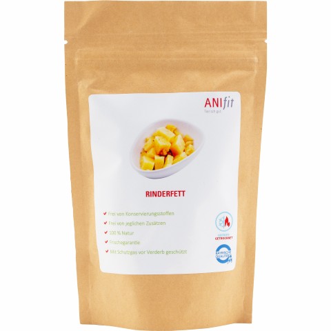 Hund Katze B.A.R.F. Nahrungsergänzungen Rinderfett 100g 1 Packung -1- Anifit